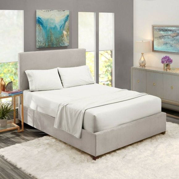 White Egyptian Comfort Bed Sheets 4 Piece! Sale!